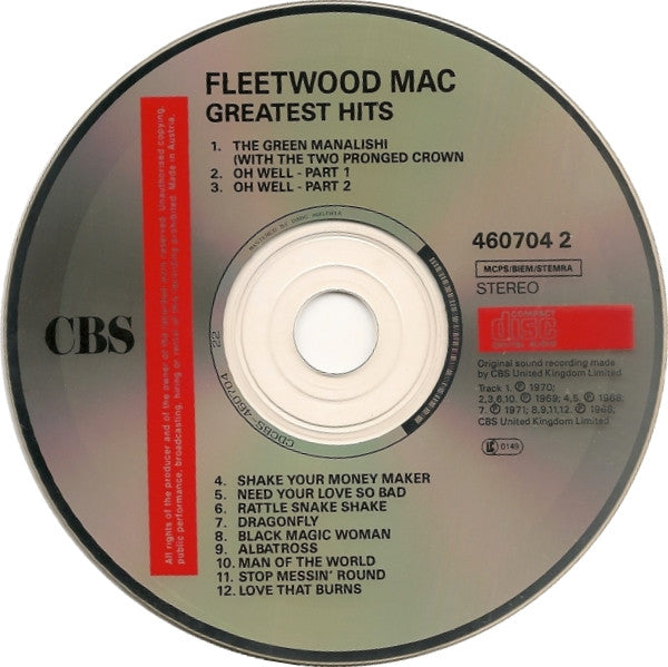 Fleetwood Mac - Greatest Hits (1989 CD Album) NM