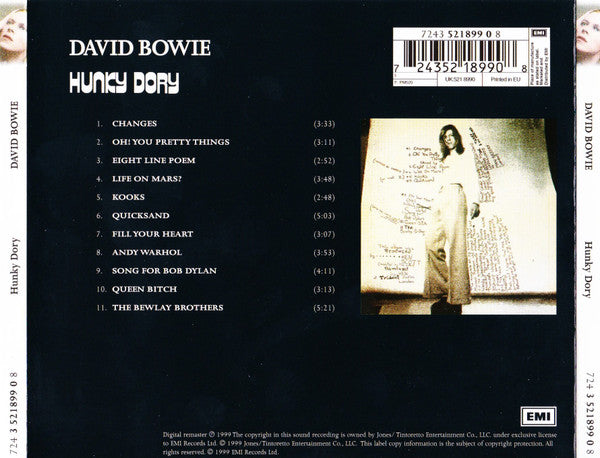 David Bowie - Hunky Dory (1999 24Bit Remastered CD) NM