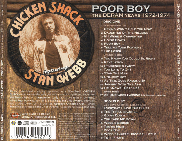 Chicken Shack - Poor Boy~The Deram Years 1972-1974 (2006 DCD) Mint
