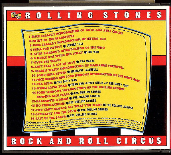 Rolling Stones / Various - Rock and Roll Circus (1996 Unique Case CD) Mint