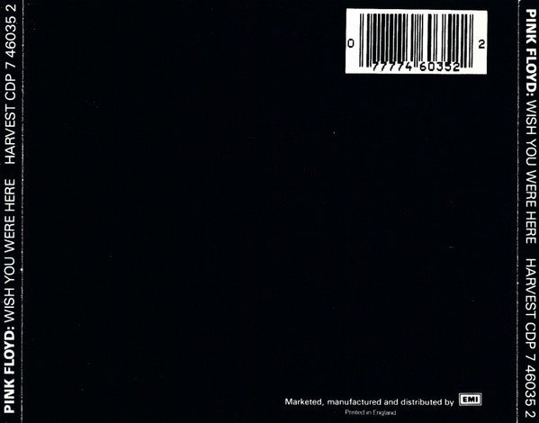 Pink Floyd - Wish You Was Here (1986 UK CD) NM