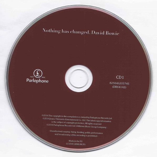 David Bowie - Nothing has Changed (2014 DCD) NM