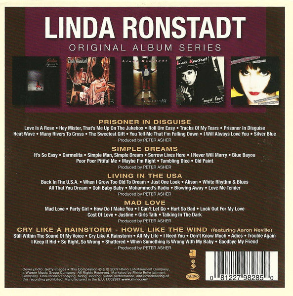 Linda Rondstadt - Original Album Series (2009 Box Set 5 CD) VG+