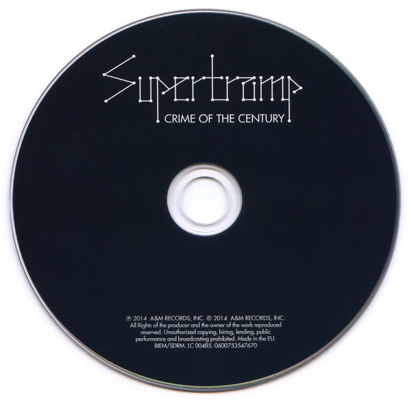 Supertramp - Crime of the Century (2014 Remaster CD) Mint