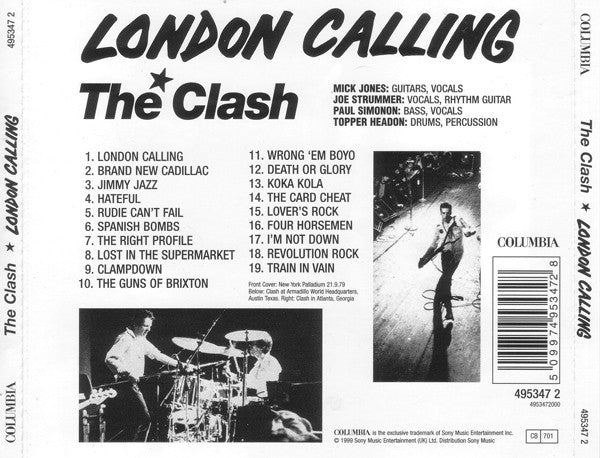 Clash - London Calling (1999 Remastered CD) VG+