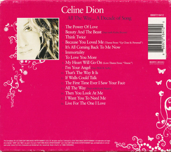 Celine Dion - All the Way... A Decade of Song (2008 Slipcase Reissue) NM
