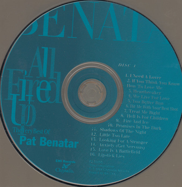 Pat Benatar - All Fired Up~The Very Best of (1994 US DCD) VG+