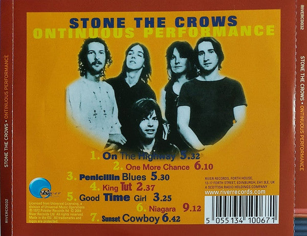 Stone the Crows - Continuous Performance (Rare 2004 CD) NM