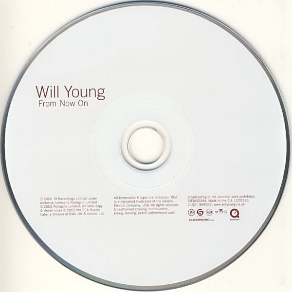 Will Young - From Now On (2002 CD) Mint