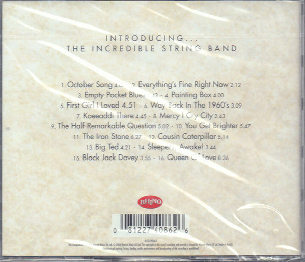 Incredible String Band - Introducing... (2015 CD) Mint