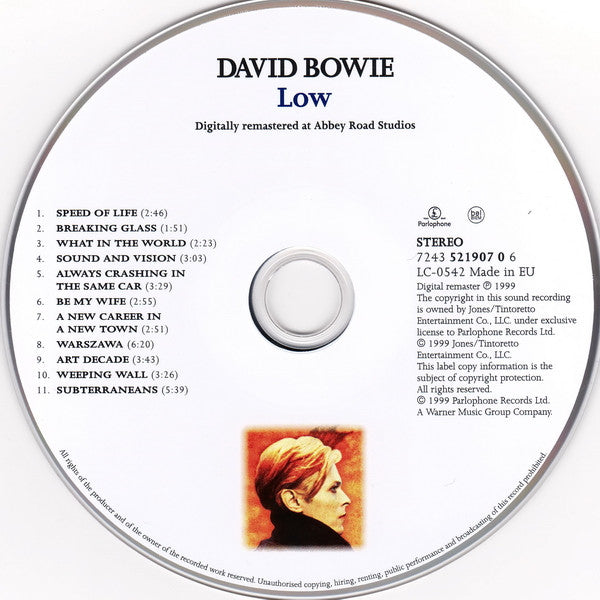 David Bowie - Low (1999 24bit Remaster CD) NM