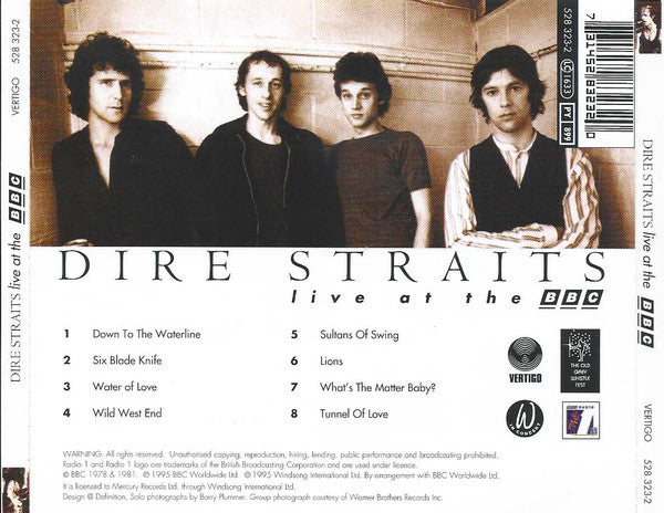 Dire Straits - Live at the BBC (1999 CD) Mint