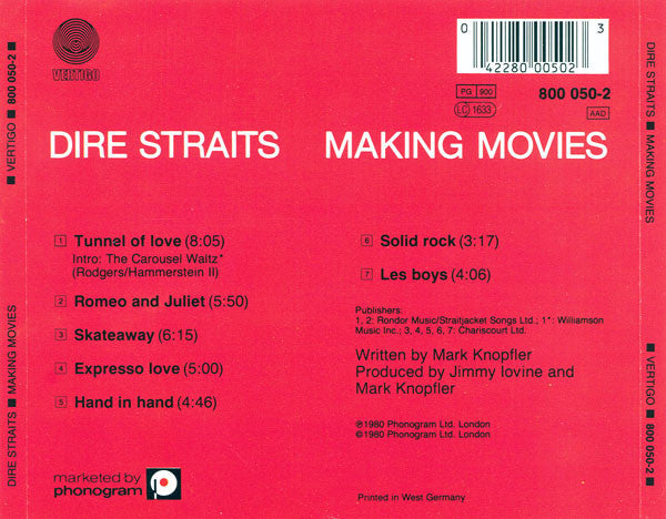 Dire Straits - Making Movies (1996 CD) VG+