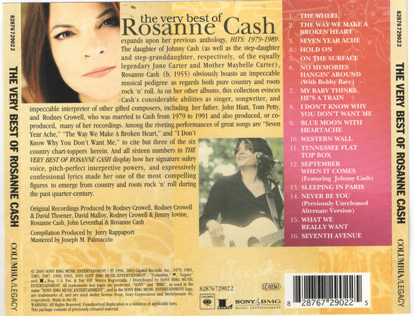 Rosanne Cash - The Very Best of (2005 CD) VG+