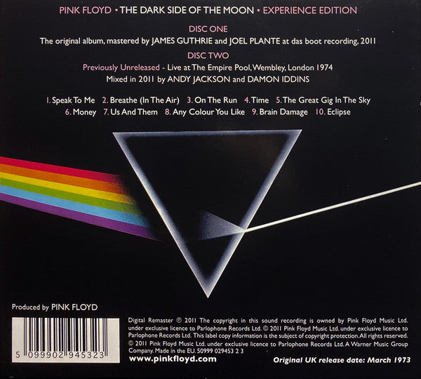 Pink Floyd - Dark Side of the Moon (2011 Experience Edition DCD) NM