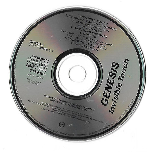 Genesis - Invisible Touch (1997 CD) VG+