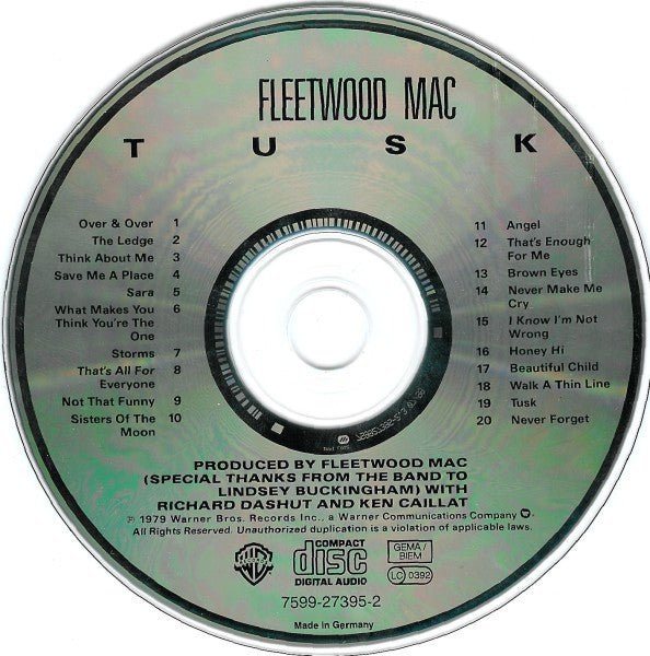 Fleetwood Mac - Tusk (1999 CD) Mint