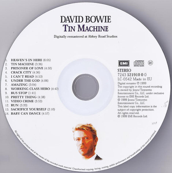 David Bowie / Tin Machine - Tin Machine (1999 24 Bit CD) VG+