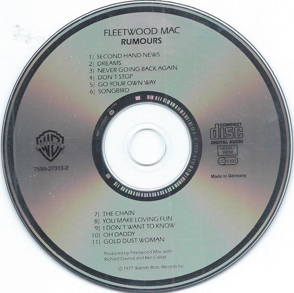 Fleetwood Mac - Rumours (2000 CD) Mint