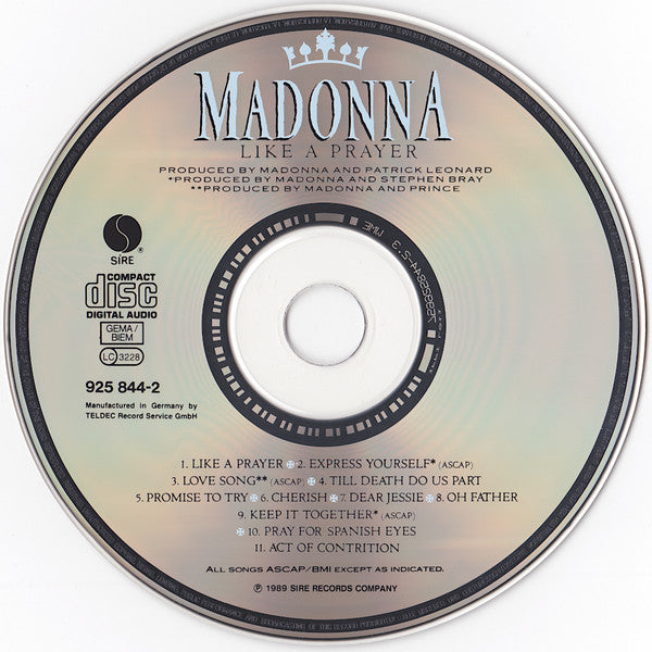 Madonna - Like a prayer (1989 CD) VG+