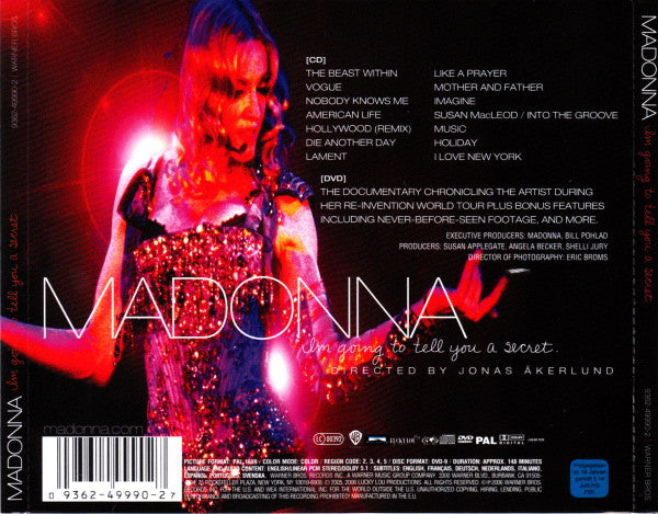 Madonna - I'm Going to tell you a Secret (2006 CD & DVD 5.1) VG