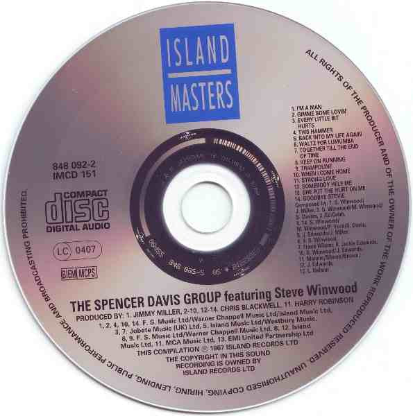 Spencer Davis Group - The Best of (1992 CD) Mint