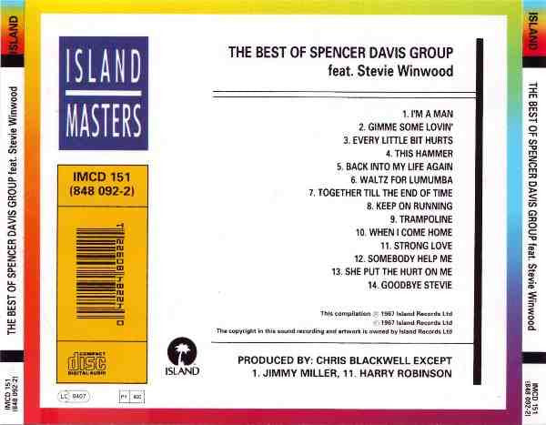 Spencer Davis Group - The Best of (1992 CD) Mint