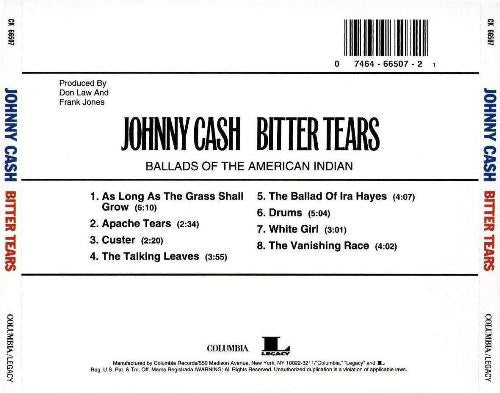 Johnny Cash - Bitter Tears (1994 US CD) Mint