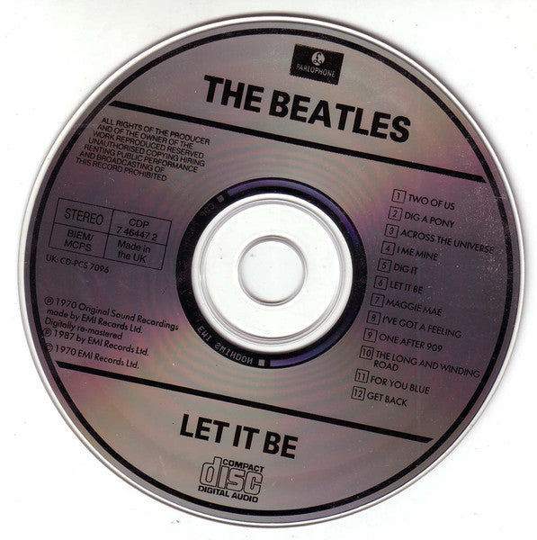 Beatles - Let it be (1992 EMI Swindon CD) VG+