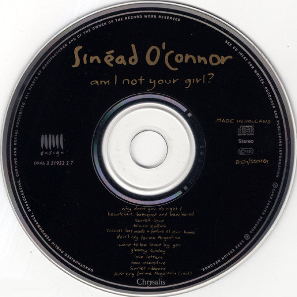 Sinhead O'Connor - I Am Not Your Girl? (1992 CD) VG+