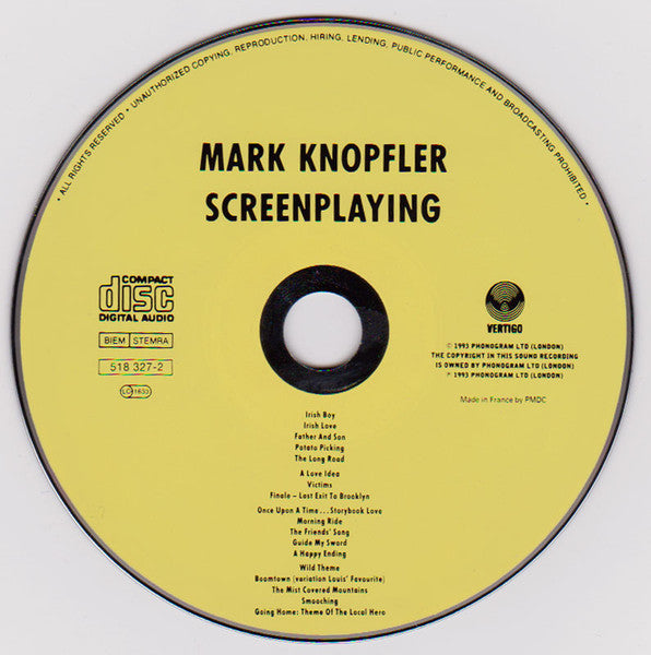 Mark Knopfler - Screenplaying (1993 CD) NM