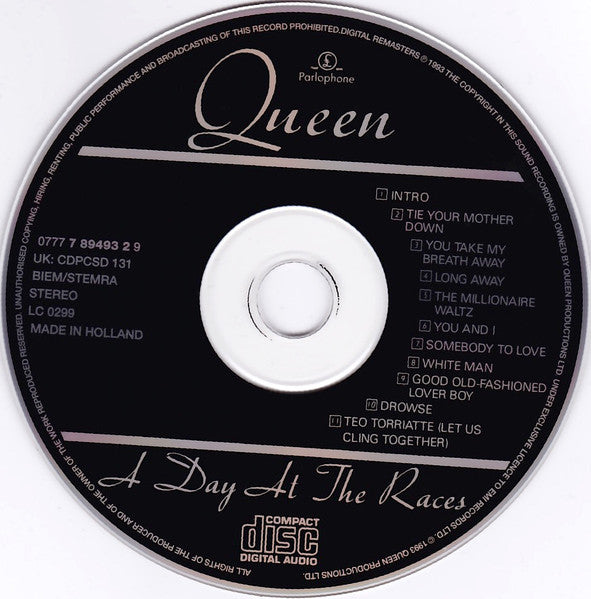 Queen - A Day at the Races (1993 CD) VG+