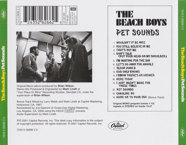 Beach Boys - Pet Sounds (2001 Stereo & Mono HDCD) Mint