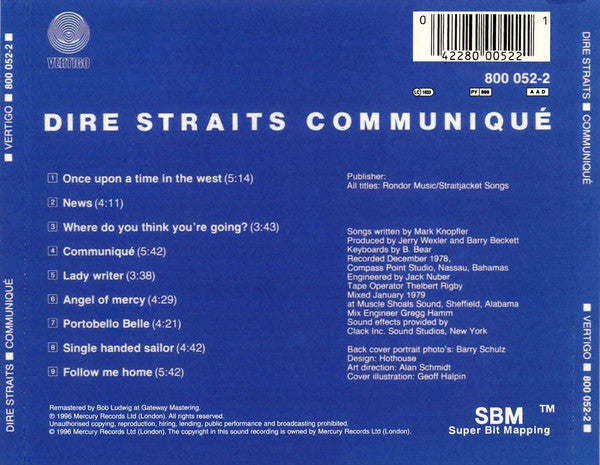 Dire Straits - Communique (1996 SBM Remasters CD) NM