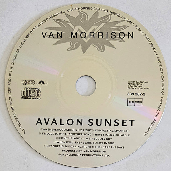 Van Morrison - Avalon Sunset (1999 CD) Mint