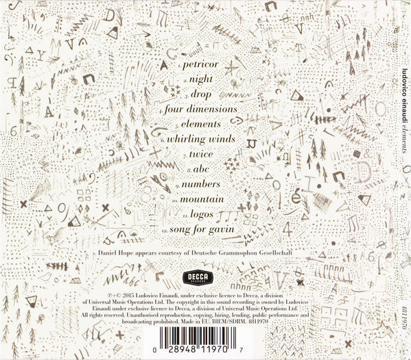 Ludovico Einaudi - Elements (2015 Modern Classical CD) Mint