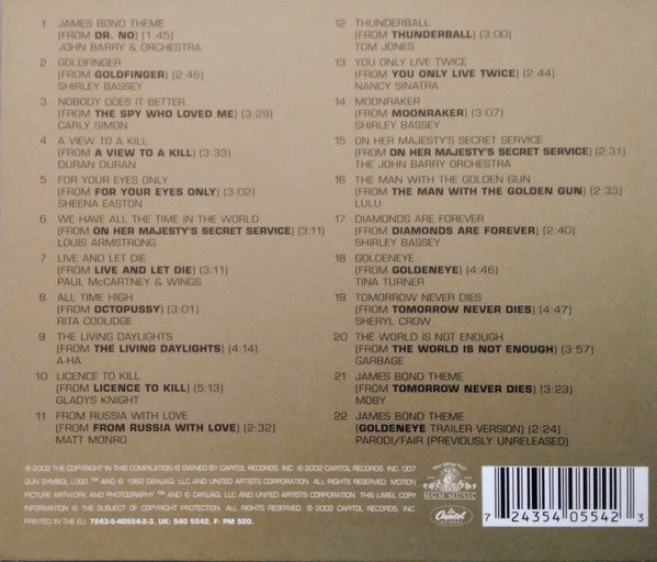 Various - The Best of Bond...James Bond (40th Anniversary CD) VG+