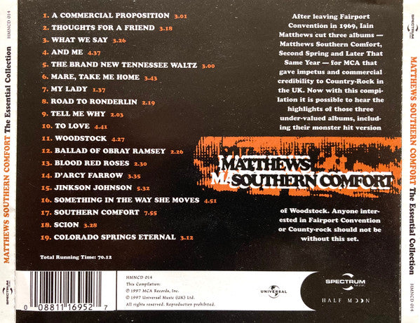 Matthews Southern Comfort - The Essential Collection (1997 CD) Mint