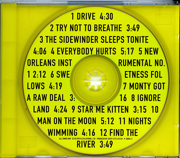 R.E.M - Automatic for the People (1992 CD) VG+