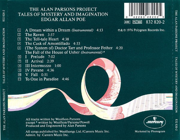 Alan Parsons Project - Tales of Mystery and Imagination... (1987 CD) Mint