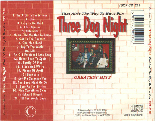 Three Dog Night - Greatest Hits (1995 UK CD) Mint