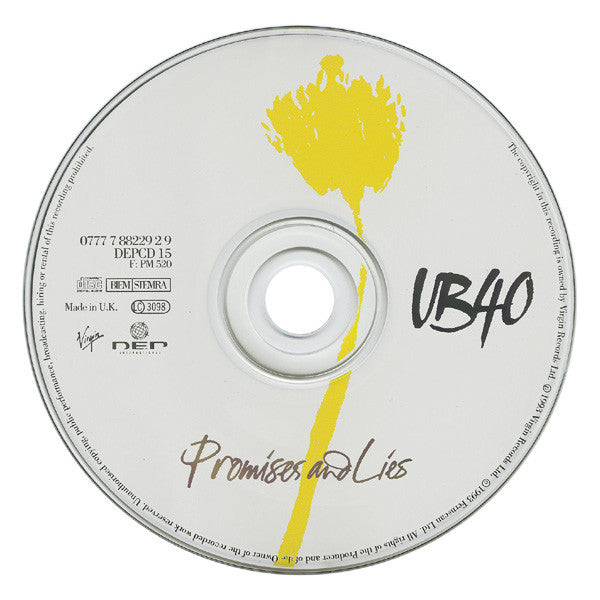 UB40 - Promises and Lies (1993 EMI Swindon CD) Mint