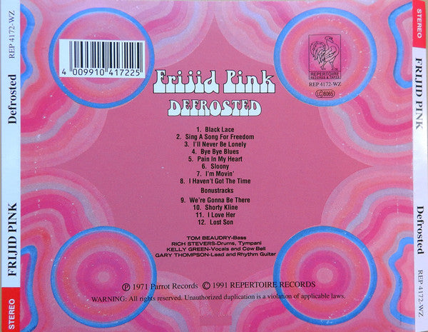 Frijid Pink - Defrosted (1991 CD & Bonus Tracks) Mint