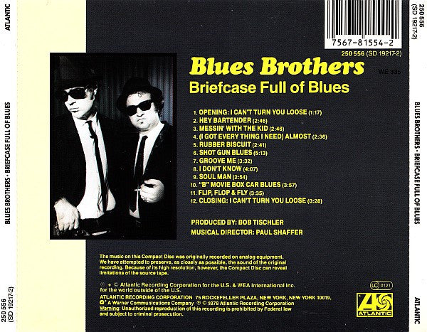 Blues Brothers - Briefcase Full of Blues (1987 CD) VG+