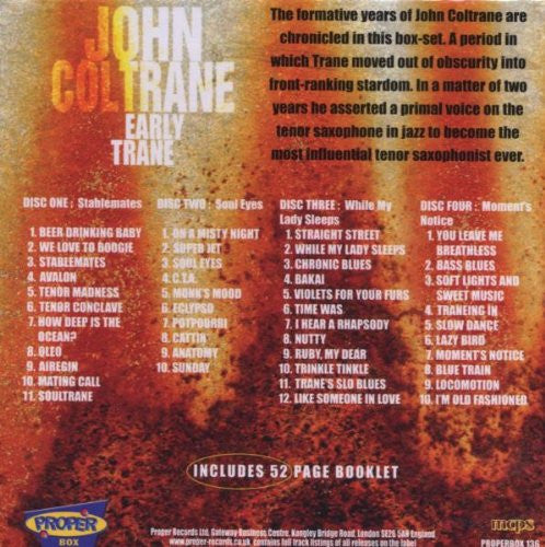 John Coltrane - Early Trane (2008 4 x CD Box Set) NM