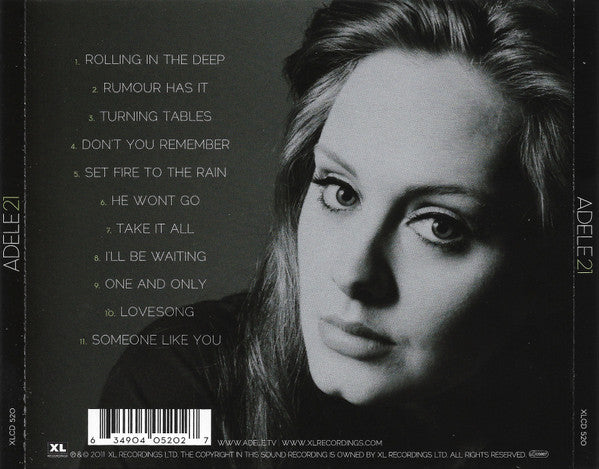 Adele - 21 (2011 CD Album) NM