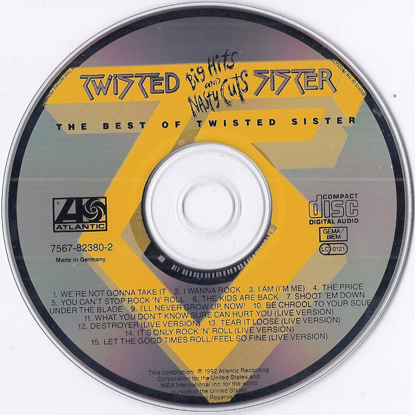 Twisted Sister - Big Hits and Nasty Cuts ~ Best of (1992 CD) Mint