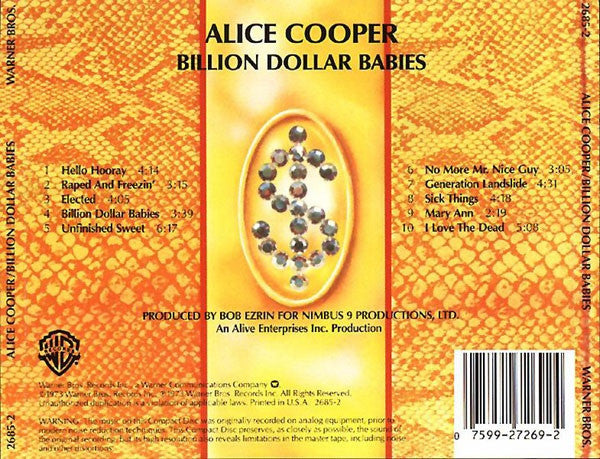 Alice Cooper - Billion Dollar Babies (2019 US CD) VG+