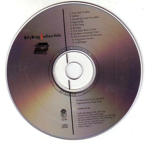 Billy Bragg - William Bloke (1996 CD) Mint