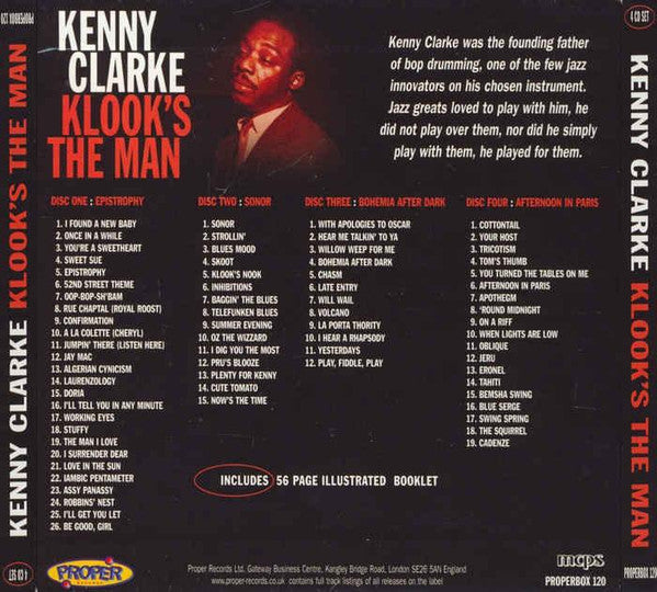 Kenny Clarke - Klook's the Man (2007 4 x CD Box Set) NM
